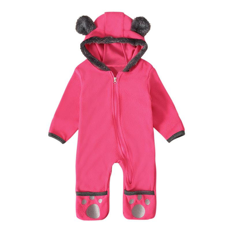 

Боди с капюшоном и длинными рукавами для мальчиков и девочек Bear, костюм для ползания 100