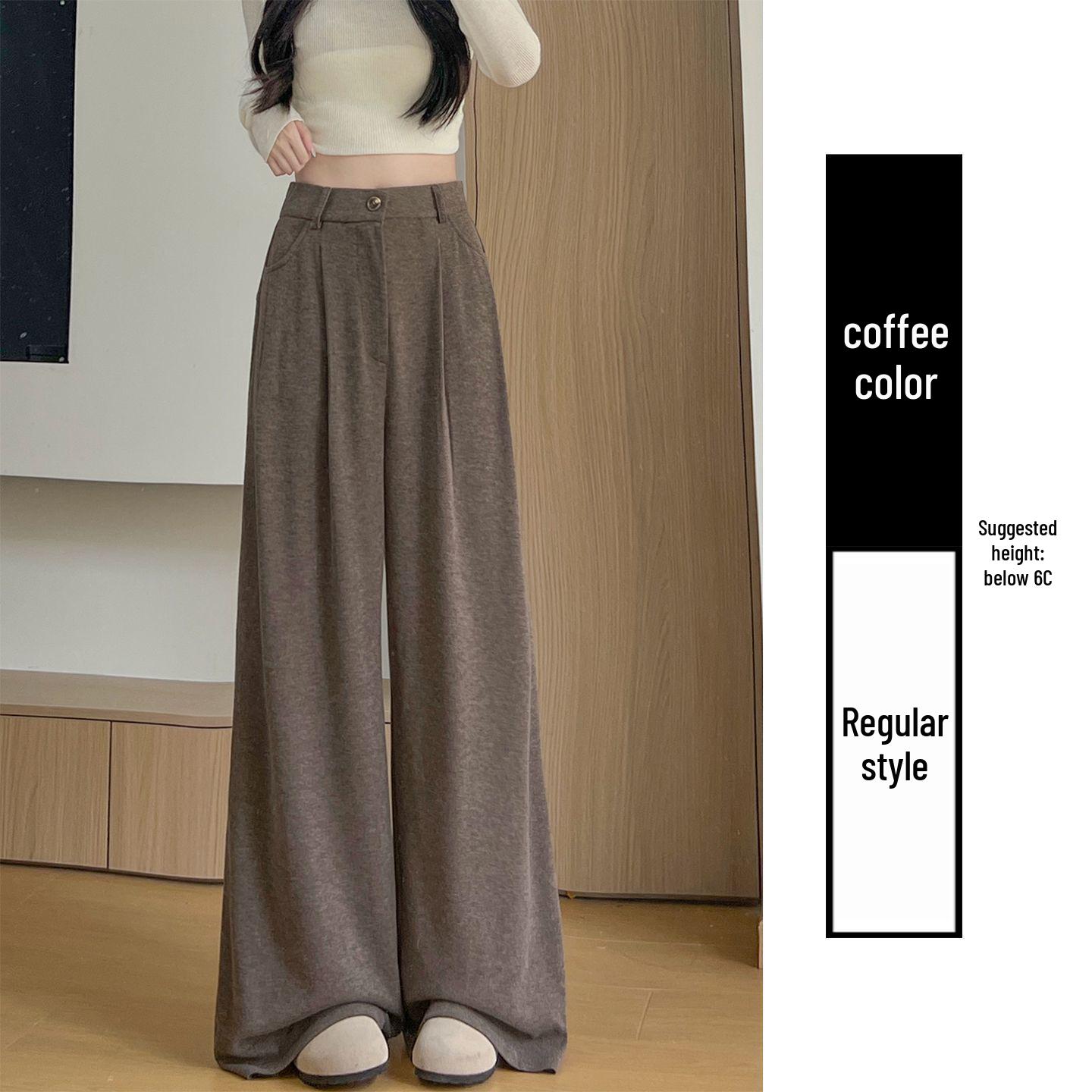 

Women s Dark Gray High-Waist Wide-Leg Pants - Autumn 2025 Collection L (Suggested for 111-125 jin)