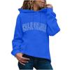 Women's Fashion Casual  New Year Print Hooded Sweatshirt Loose Sports Pullover