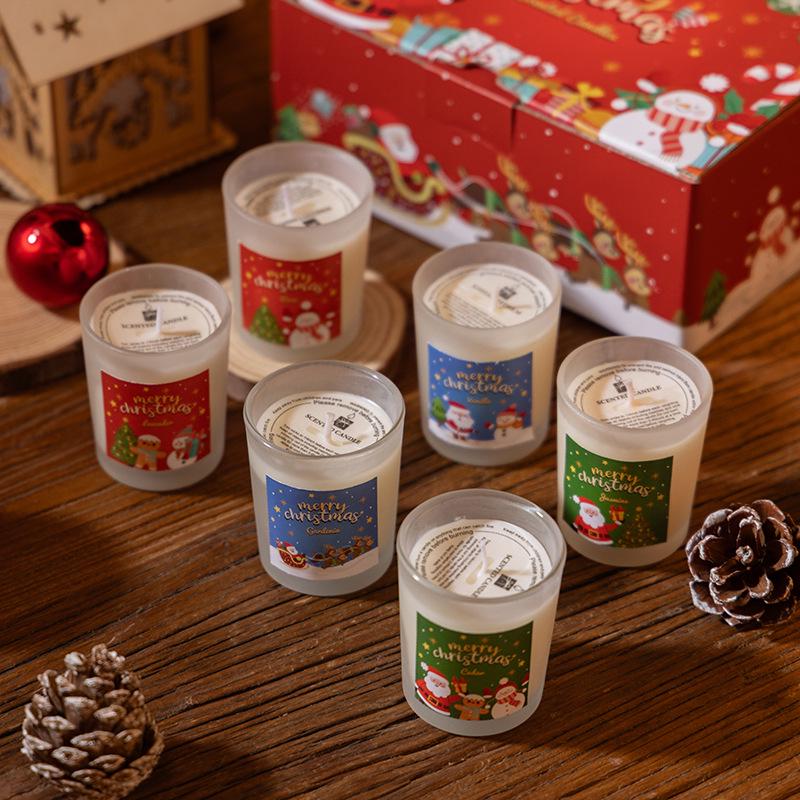 Cross-border Soy Wax Scented Candle Gift Set - Christmas Aromatherapy Glass Cup