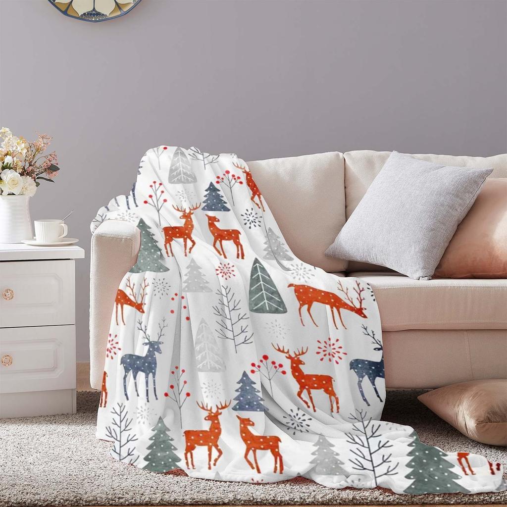 Weihnachtsgrüne Decke Flanelldecke Cartoon-Decke