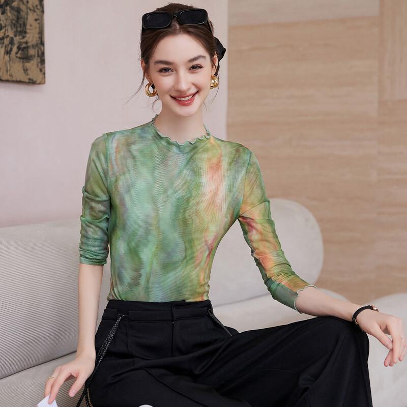 Women s Gradient Print Long Sleeve T-Shirt L