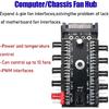 1PC PC Chassis Fan Hub CPU Cooling HUB Fan PWM SATA Controller Speed Controller