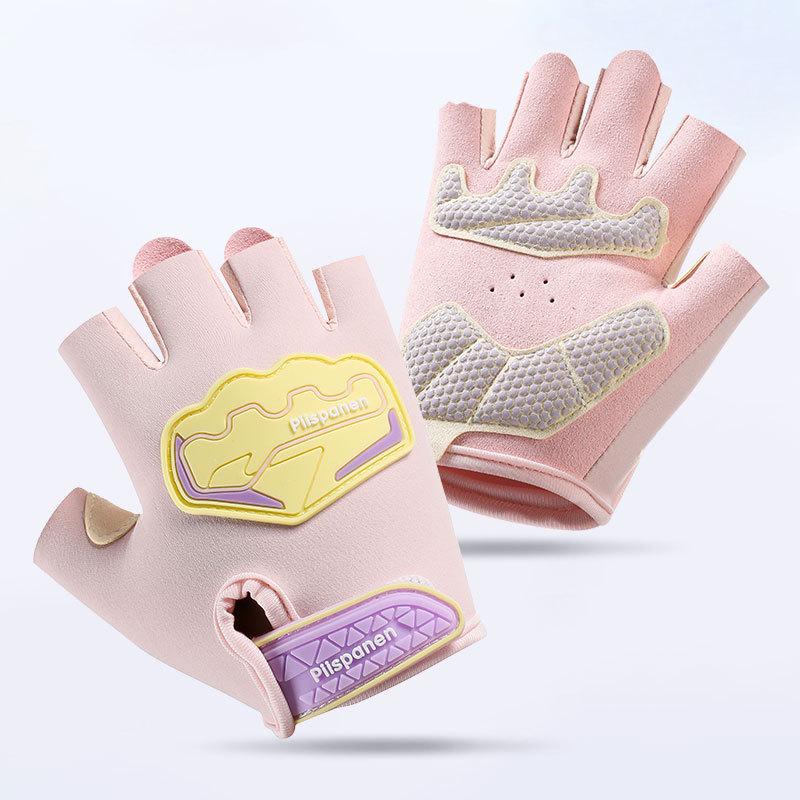 Kids' Breathable Non-Slip Shock-Absorbing Sports Gloves for Cycling and Fitness