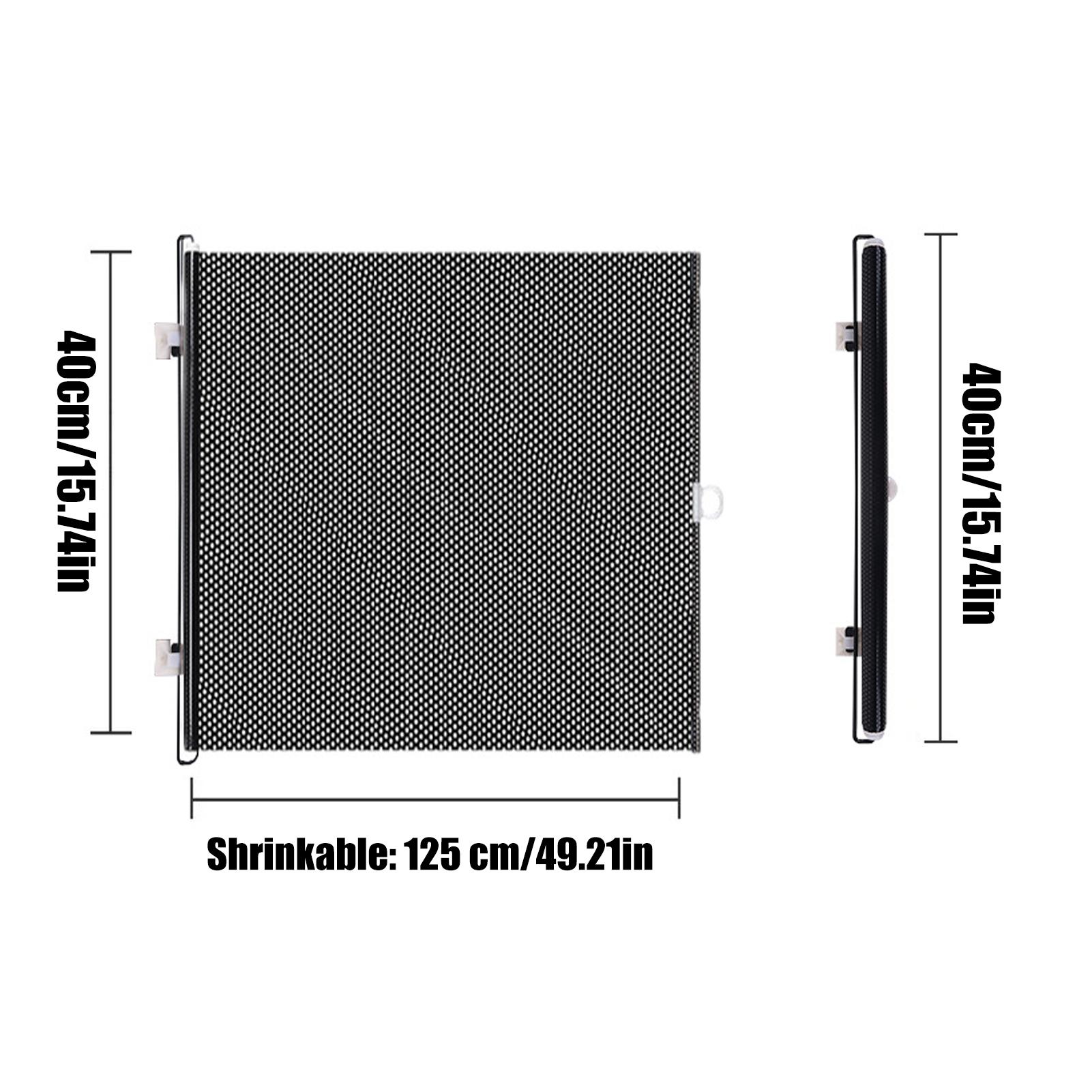 

40cm/50cm/58cm Retractable Indoor Pet Safety Gate Mesh Fence Wide No Drilling Gate for Kitten Puppy House Yard Garage Patio