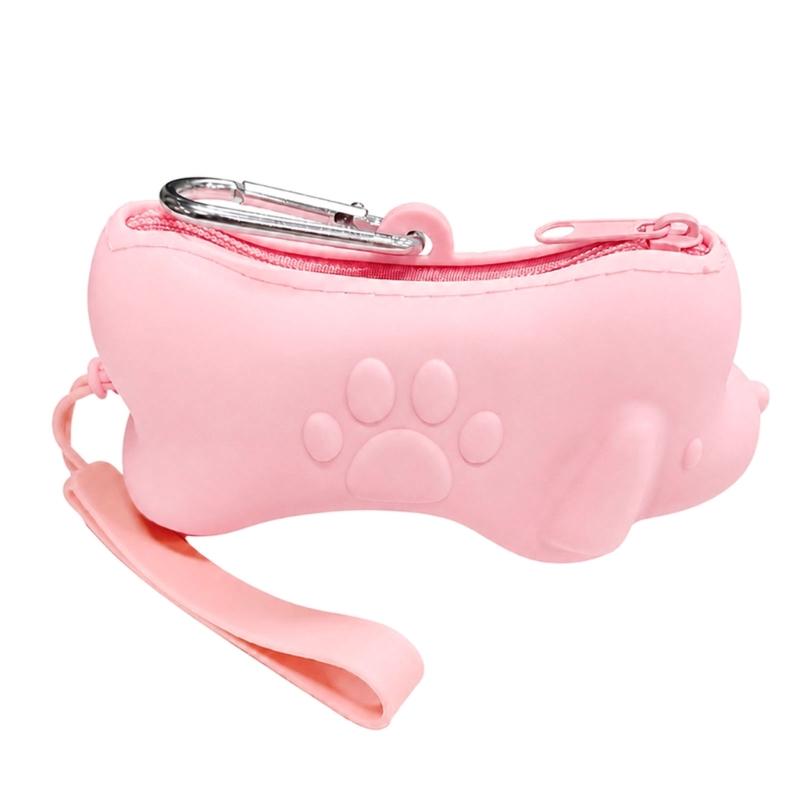 Dog Walking Reward Bag with Flexible Pouch Body, Secure Closure, Metal Clip and Hand Loop for Carrying Food Rewards