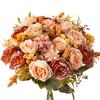 5/10PCS Silk Rose Artificial Flower Wedding bridal bouquet Home Room Festival Outdoor Yard garden bonsai Diy gift box Decoration