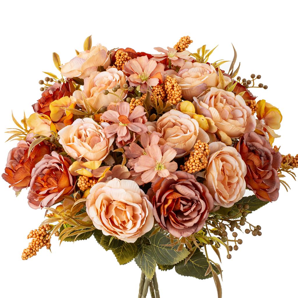 5/10PCS Silk Rose Artificial Flower Wedding bridal bouquet Home Room Festival Outdoor Yard garden bonsai Diy gift box Decoration