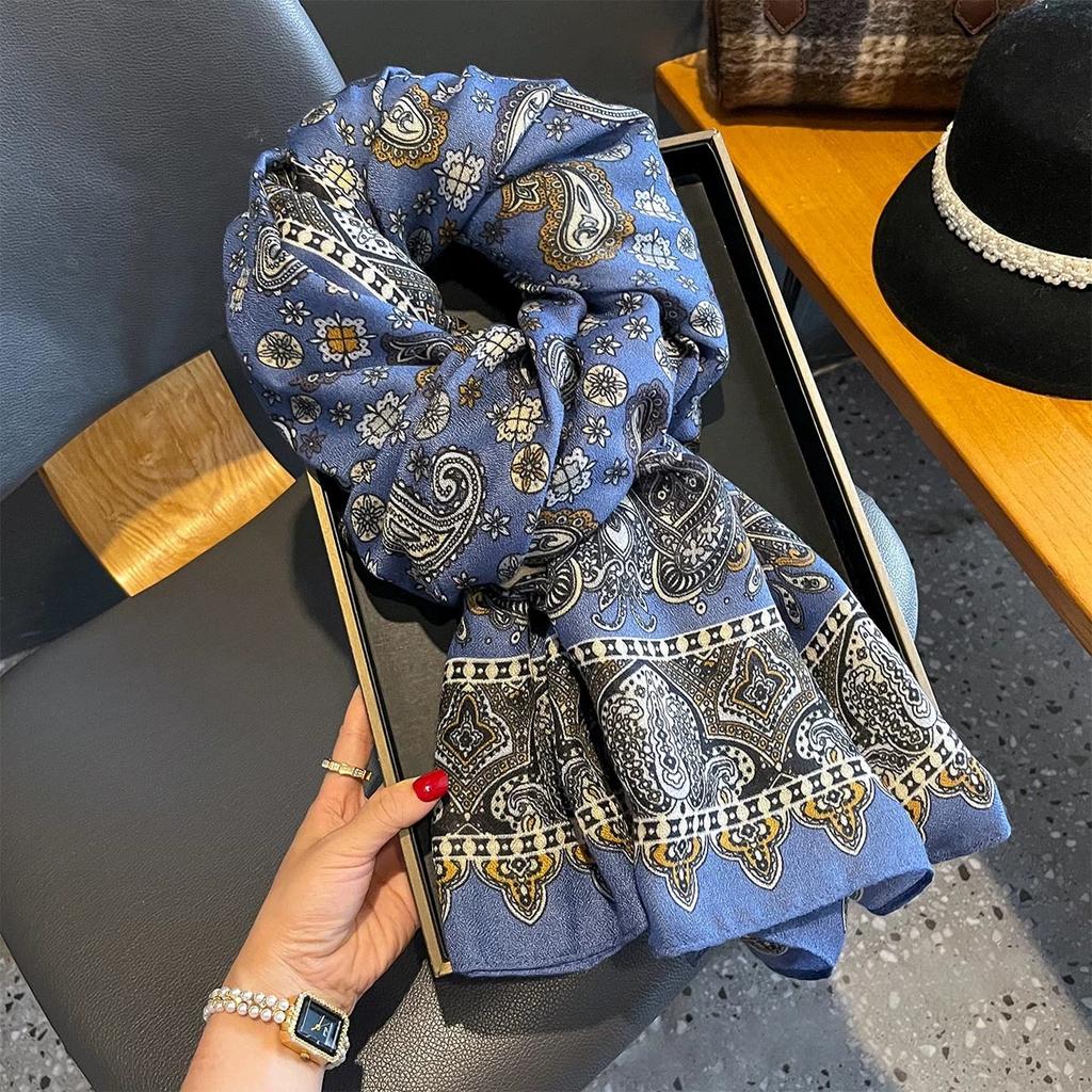 90*180 Elegant Ethnic Large Scarf For Women Chic Cashew Print Beach Towel Neck Scarf And Wraps For Ladies
