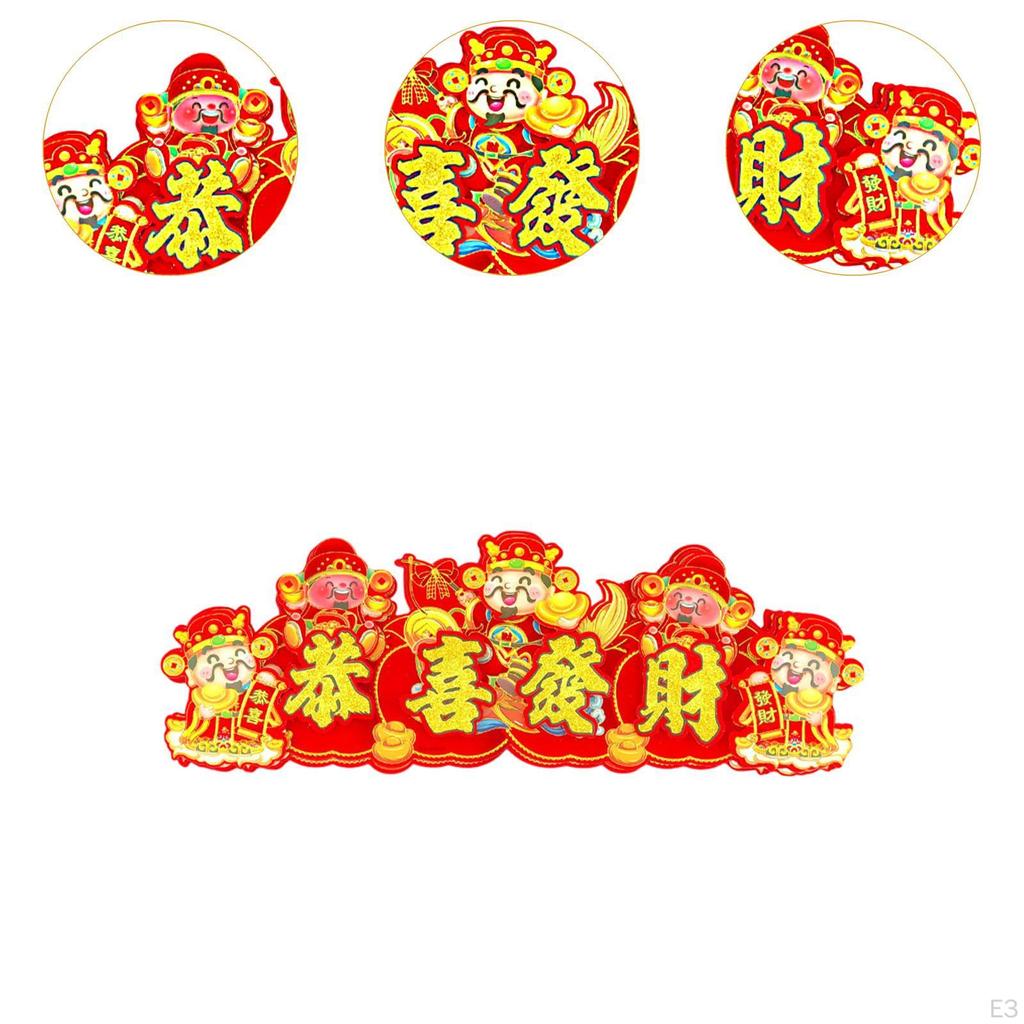 Chinese Year Banner Lucky Spring Decoration for Indoor Outdoor Farmhouse Door