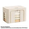 Clothes Storage Box Organizer With Steel Frame Waterproof Fabric For Bedroom Storage