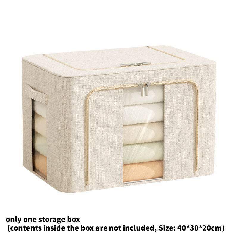 Clothes Storage Box Organizer With Steel Frame Waterproof Fabric For Bedroom Storage