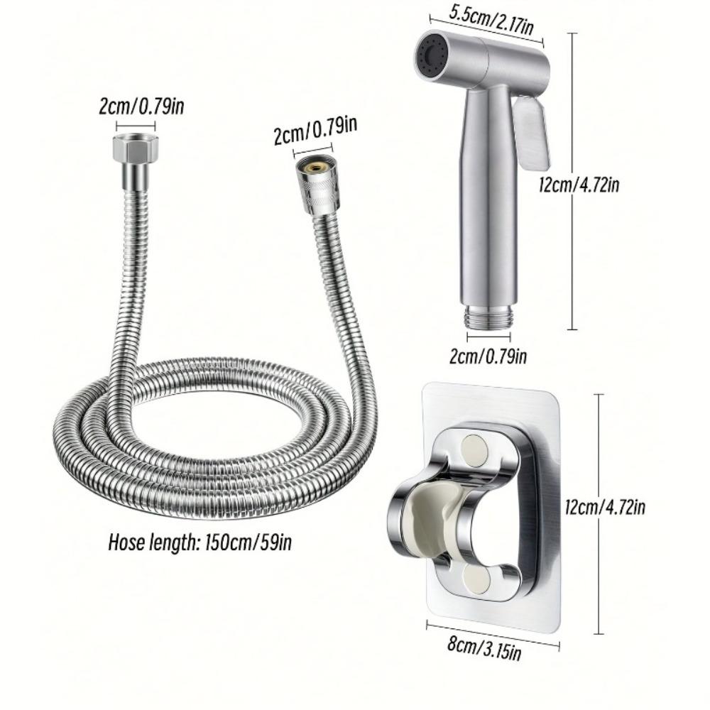 Edelstahl Bidet Toilettensprüher Set Sprühwasser Badezimmer Handheld Bidet Sprayer Toilettendusche Toiletten Zubehör