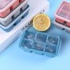 Ice Cube Tray with Lid Refrigerator Soft base Silicone Ice Mold Reusable 6 Grids Cube DIY Maker Kitchen Bar Tool Accessories
