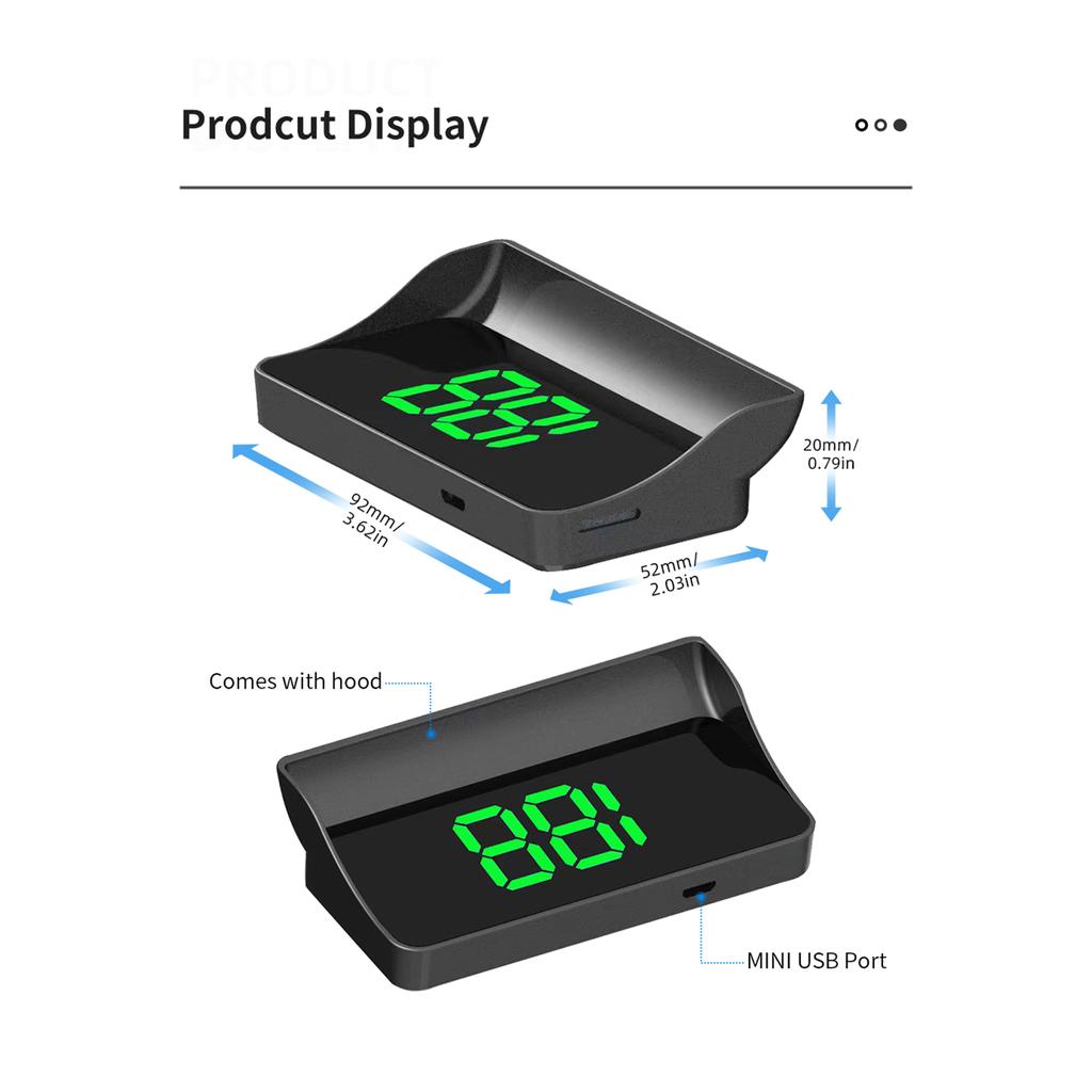 Auto OBD2 GPS Head-Up Display Auto Electronics HUD Projector Display Digital Car Speedometer Accessories Universal