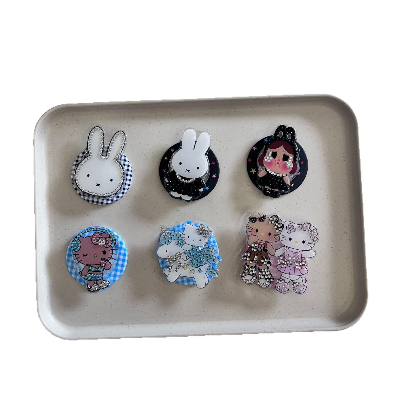 Creative KT Cat Rhinestone Magnetic Retractable Stand Image 16