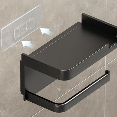 Nástěnný držák toaletního papíru Nerezový, zesílený plastový úložný stojan do koupelny, kuchyně Držák role toaletního papíru