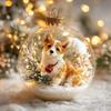 3D Animal Christmas Ball Ornament Funny Dog/Cat/Turtle Hanging Decoraton Clear Plastic Xmas Balls Ornament