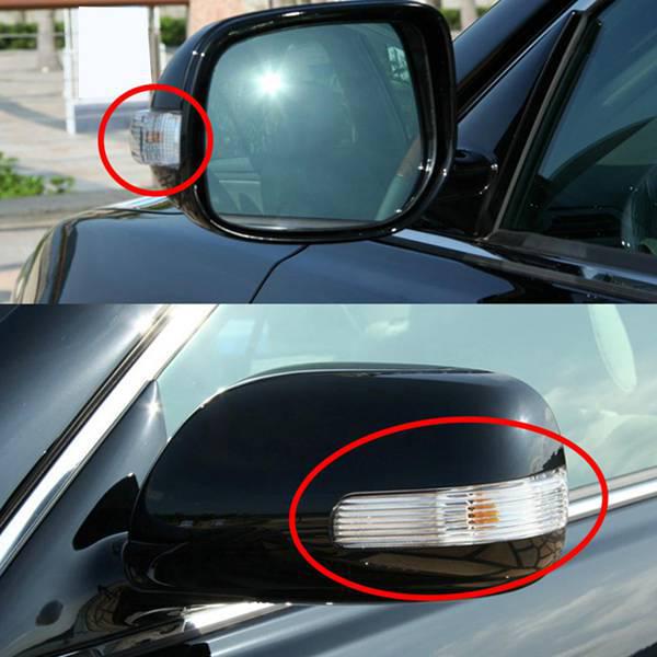 Transparent ABS Right Rearview Mirror Turn Signal Light for Toyota 06+