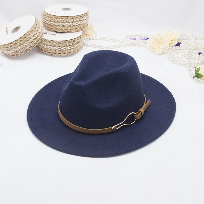 Chapeau Chapeau Fedora Souple Femmes Grand Bord Large 9.5cm Vintage Kaki Feutré Chapeau Jazz Hiver Formel Chapeau Sombreros De Mujer EMA