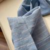 Women's High-Waisted Blue Stripe Linen Wide-Leg Pants - Slimming & Comfortable Summer Trousers