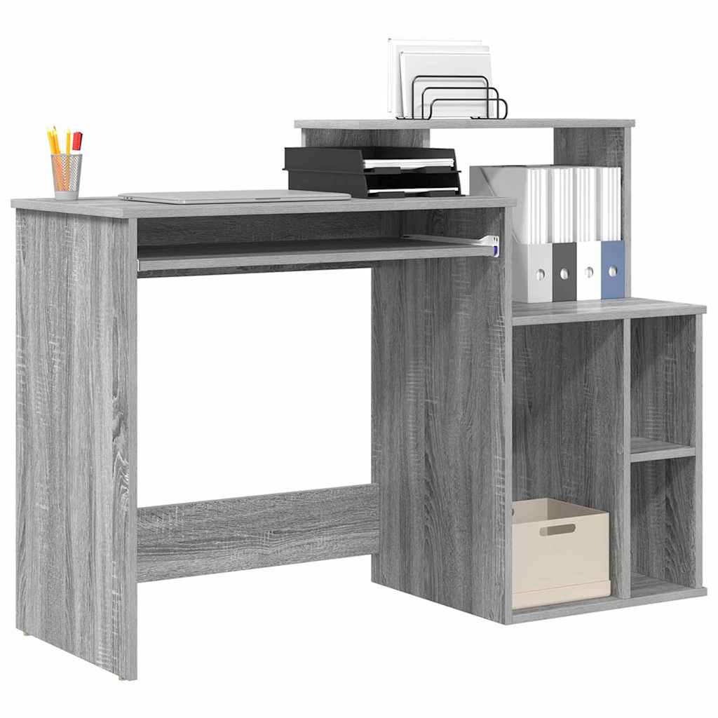 Desk in Grey Sonoma 120.5 x 44 x 88.5 cm engineered wood