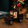 Christmas Decoration Santa Claus Driving Car Water Filled Wind Light LED Night Light Festive Gift Window Display Ornament home