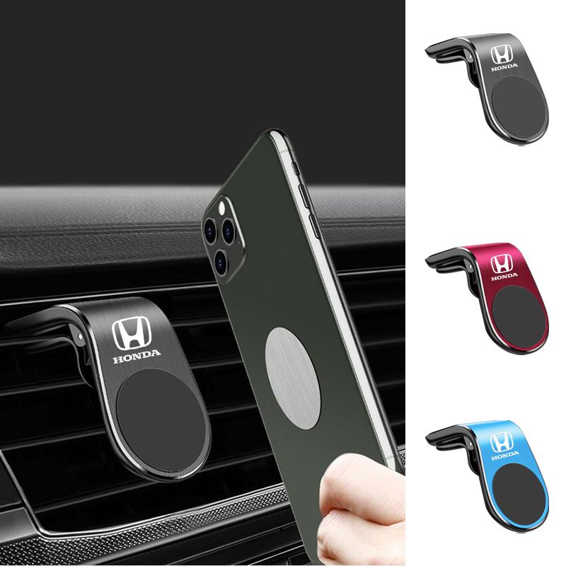 Car Magnetic Phone Holder Air Vent Clip Mount Rotation GPS Support For Honda Mugen Power Civic Accords CRV Hrv Jazz CBR VTEC VFR YY1