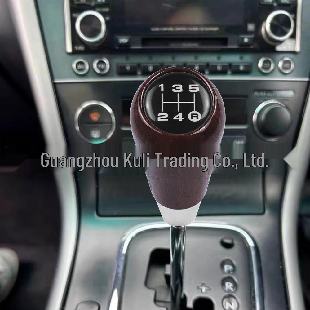 Universal 5/6-Speed Gear Shift Knob, Imitation Wood Grain Gear Stick Head for Car Modification