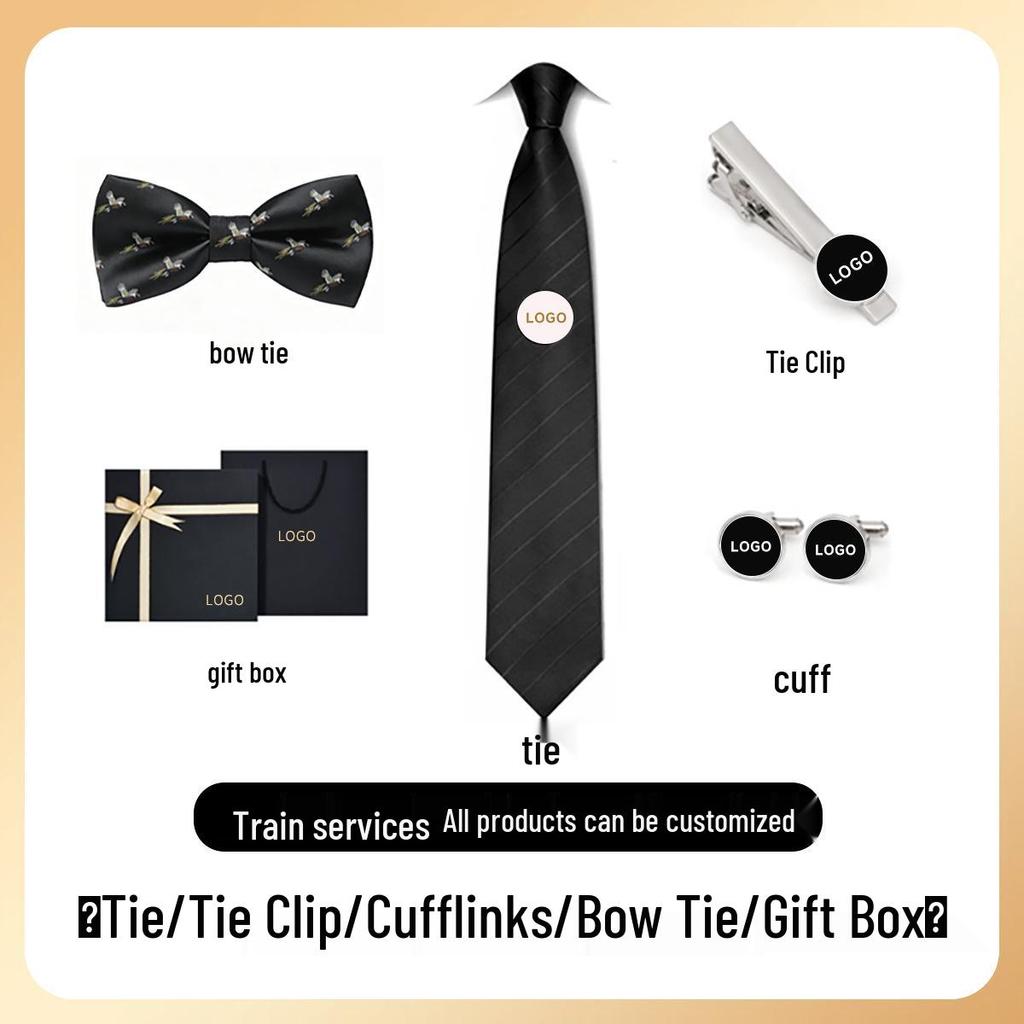 Elegant European & American Men's 8CM Hand-tied Silk Polyester Tie - Casual Business Style