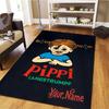 Pippi Longstocking Custom Name Carpet Rug for Living Room Bedroom Home Sofa Decoration,Kids play Non-slip Floor Mat