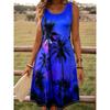 Women's Tropical Print Sand Tie-Dye Dress for Spring and Summer Vacations