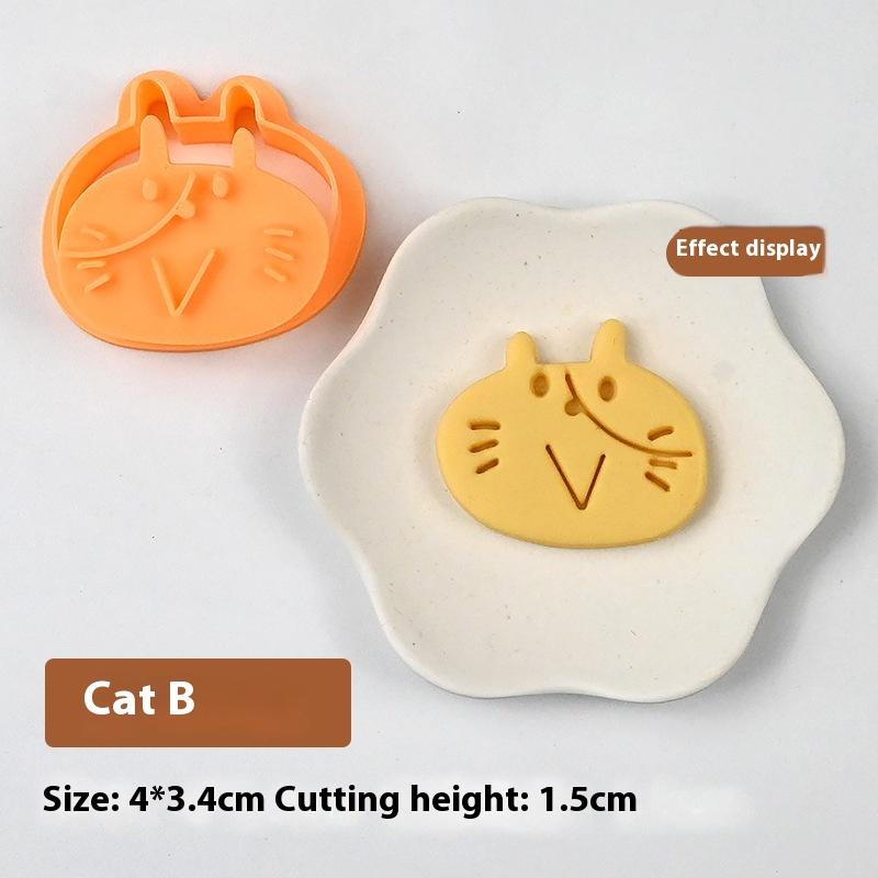 Cartoon Cat Fish Shape Cookie Stamps Cat Paw Biscuit Embossers Molds Fondant Cake Decoration Tools Outdoor Tableware