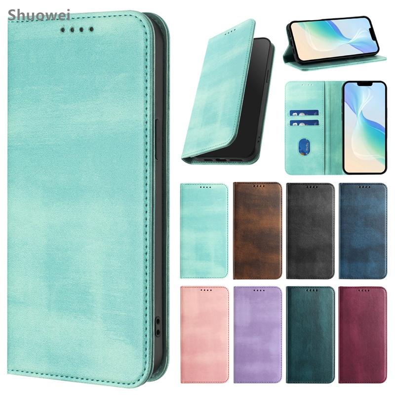 Casing For Infinix Hot 8 9 10 10i 10S 10T 40 Lite 11 Play Pro 4G Slim Wallet Leather Card Slot Flip Cover Case