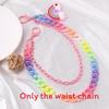 Monster Fashion Waist Chain With Colorful Resin Pendant For Men And Women