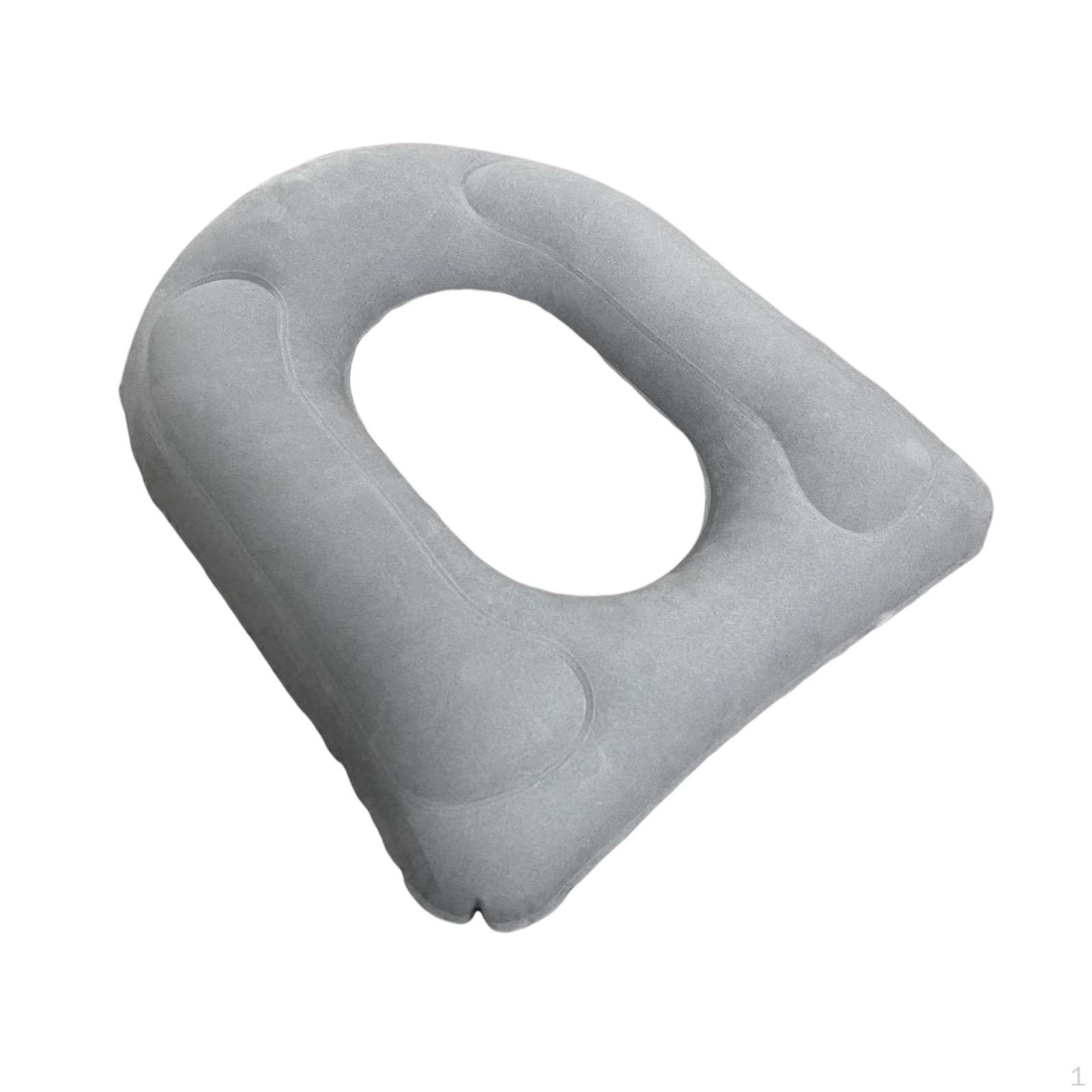 

Надувной туалет Накачивание Универсальный Удобный Многофункциональный с присосками Подушка-поддержка для Gray Flocking