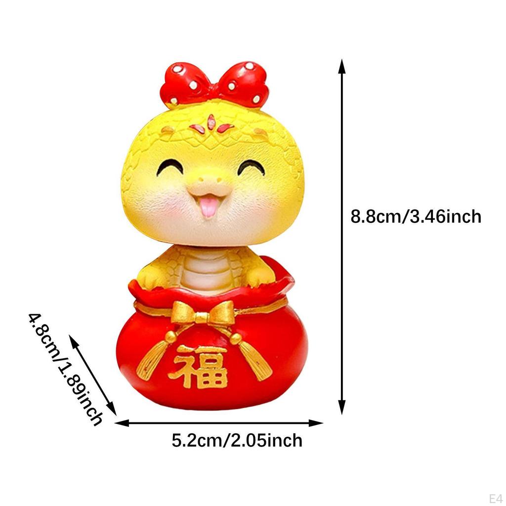 Chinese Year Snake Statue Ornament Souvenir Gift for Friends Artwork Feng Shui Figurine