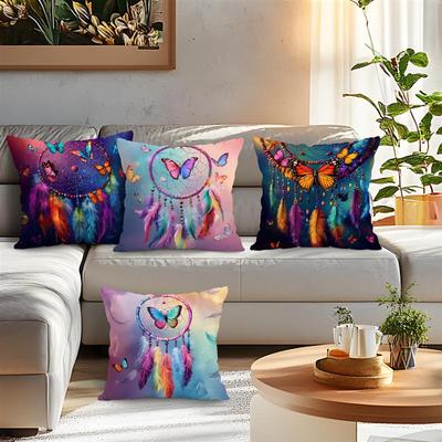 1Pc Butterfly Dream Net Pillow Cover For Home Living Room Bedroom Sofa Office Decorative Pillowcase Soft Throw Pillows 45X45Cm