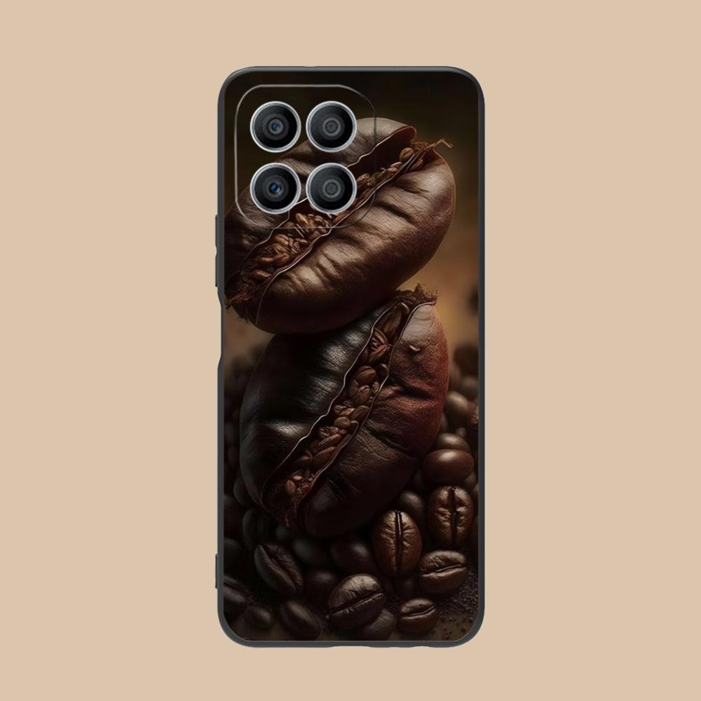 Kaffeebohnen Mattes TPU Handyhülle für Honor 90 80 70 60 50 30 20 10 9 8 7 Pro S SE Lite 5G Bunte Druckabdeckung
