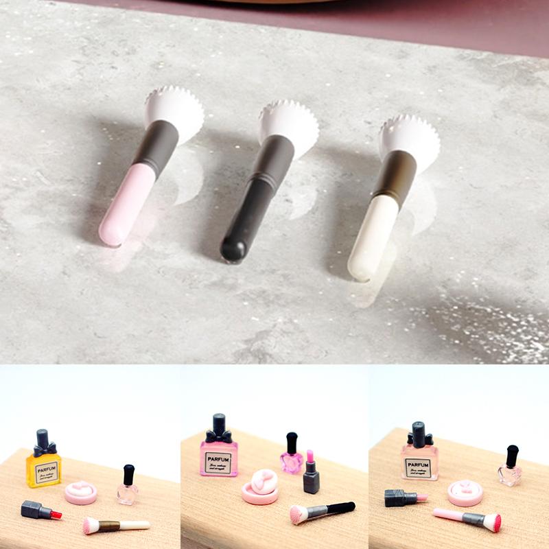 1Set 1:12 Puppenhaus Miniatur Kosmetik Lippenstift Puder Parfüm Make-up Pinsel Modell Puppe Make-up Szene Dekor Zubehör