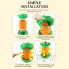 Carrot Balance Tower Toy with Mini Rabbit Logic Thinking Focus Training Kids Interactive Balance Board Game Toddlers Educational Balance Toy