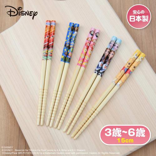 Yakusel Disney Chopsticks for Children, Made in Japan, Bamboo Chopsticks, 15cm, Princess Design, 13414