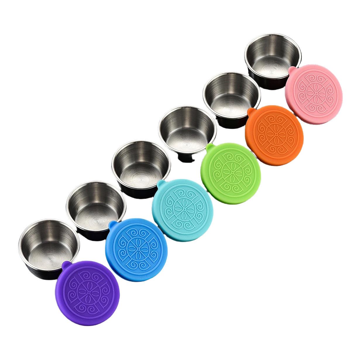 Leak-Proof Stainless Steel Sauce Cup with Lid for Portable Lunches