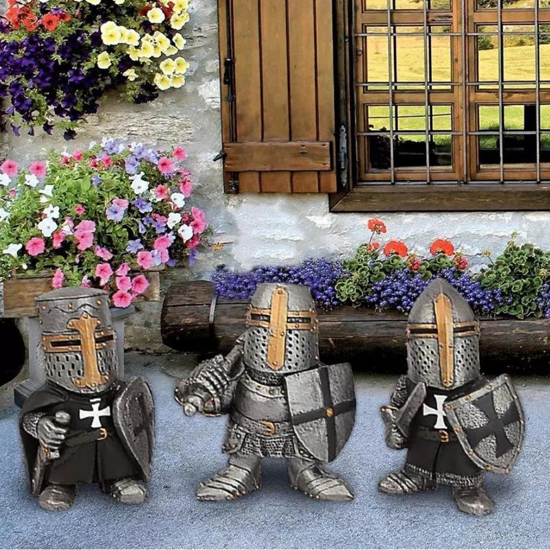 Resin Decorative Ornaments Ornaments European Gnome Knight Sculpture Decorative Ornaments Ornaments Resin Crafts Ornaments