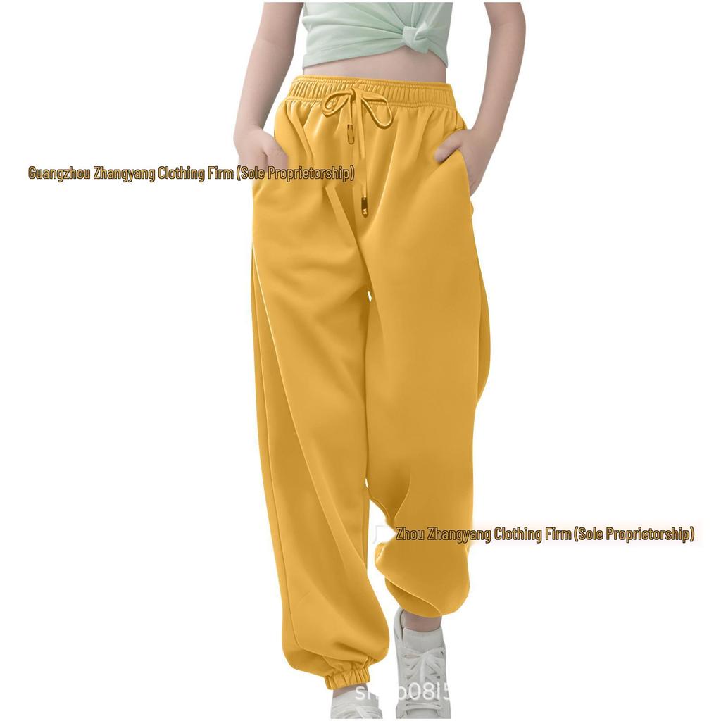 Enfärgade Långbyxor för Pojkar och Flickor, Löst Snitt för Vår/Höst, för Barn