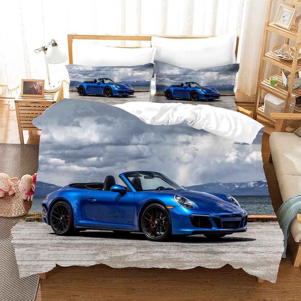 Sports Car Duvet Cover Sets Race Car Bedding Sets With Pillowcases For Teenagers Kids Boys Cool Bedroom Decor