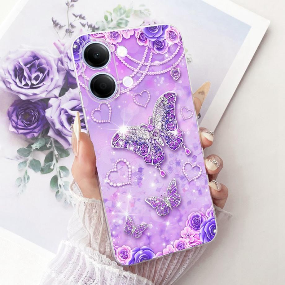 Flower Cartoon Fashion Design Phone Case For Vivo Y05 Y11D 4G Vivo Y11 Y21 5G Funda Soft Silicone Clear Back Cover V2553 V2554