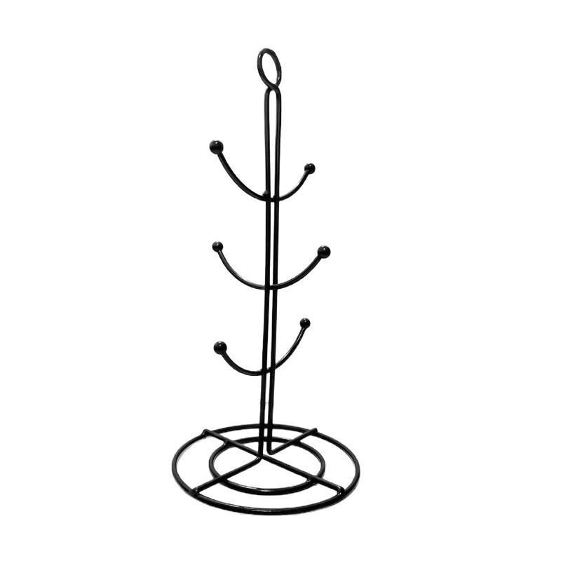 Nordic Style Iron Cup Rack With Drip Tray For Kitchen Storage And Organization