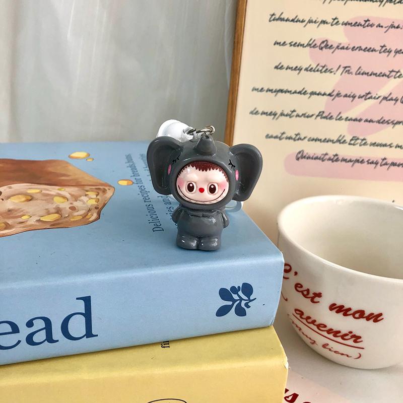 

Милый Слоник Кукла Лабубу Брелок Мультяшная Кукла Подвеска Брелок Креативные Аксессуары для Украшения Рюкзака Подарок серый