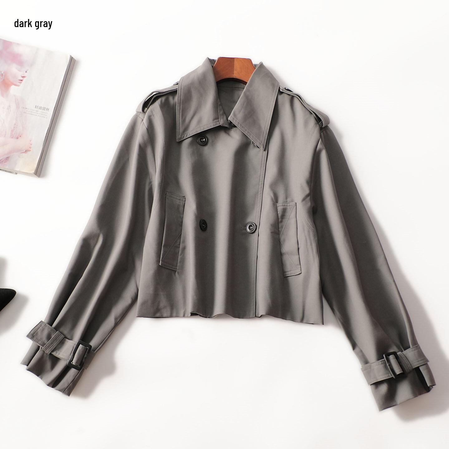 

Autumn Five-Sleeve Short Jacket - Women s Fashion Clearance Large темно-сірий